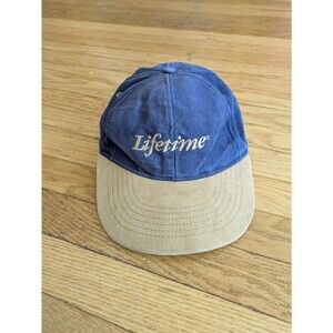 Vintage Lifetime Television Channel Hat TV Blue and tan cotton Dad Cap snapback
